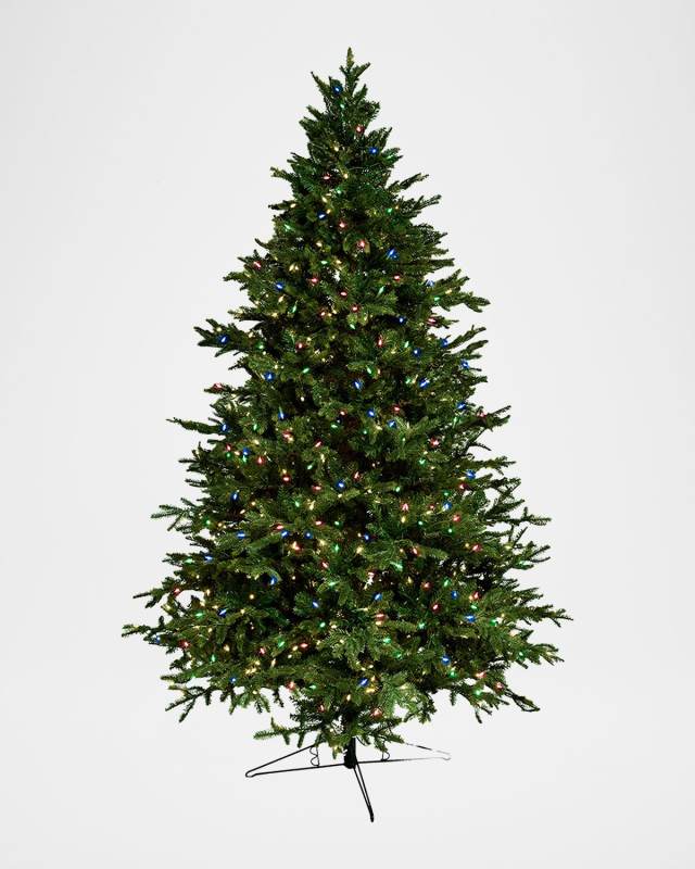 7.5' Alaskan Fir Deluxe Pre-Lit Christmas Tree with 8 Light Functions